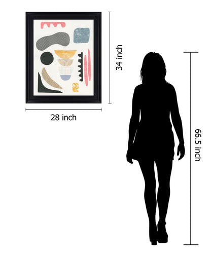 Playful Shapes - 28" x 34" Framed Wall Art