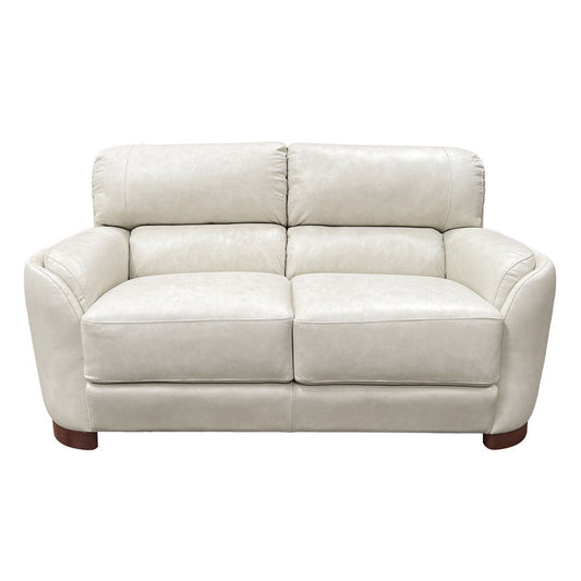 Edrice - Loveseat - Ice Gray Top Grain Leather