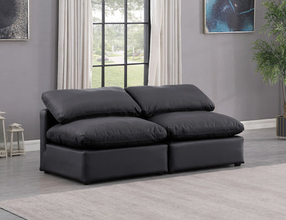 Indulge - Faux Leather 2 Seat Modular Armless Sofa