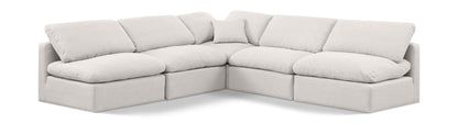 Indulge - Linen 5 Piece Modular Corner Armless Sectional