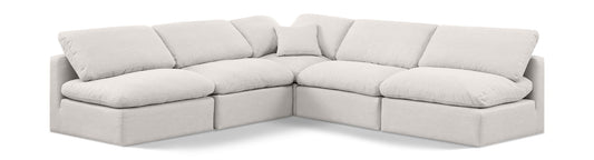 Indulge - Linen 5 Piece Modular Corner Armless Sectional