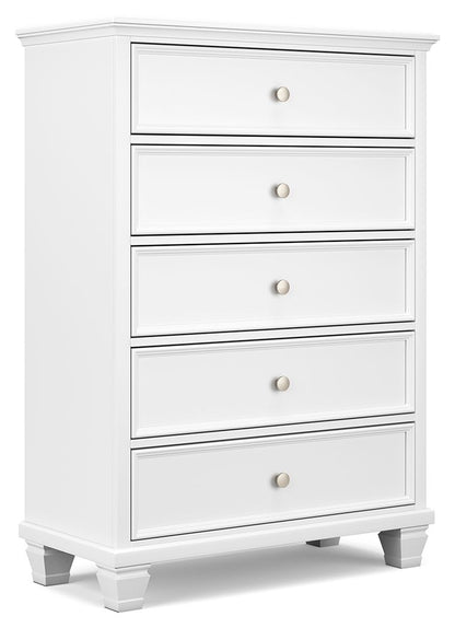 Fortman - Five Drawer Chest - White