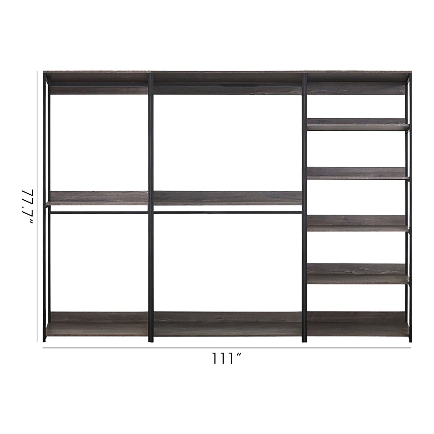 Monica - Walk-In Closet System With Spacious Drawer - Gray