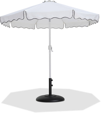 Amalfi - Patio Umbrella - Black Base / White Pole