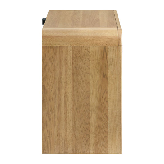 2 Drawer Nightstand With USB Charging - Brown