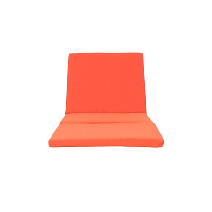 Waterproof Fabric Lounge Cushion With Rectangular Shape - Orange