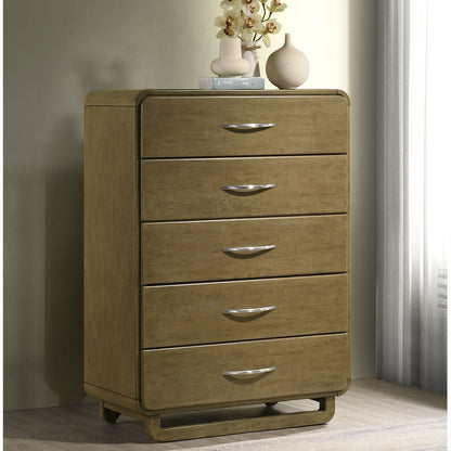 Tully - 5 Drawer Chest - Nutmeg Brown