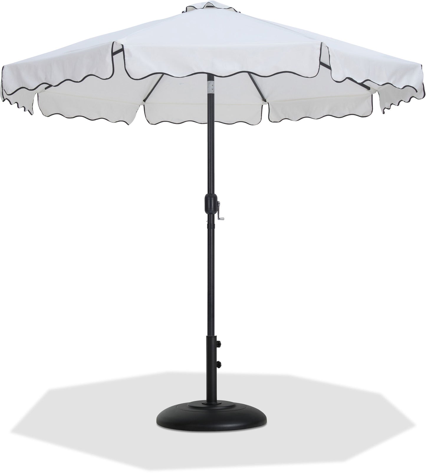 Amalfi - Patio Umbrella - Black Base / Black Pole