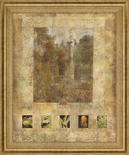 Golden Garden Relics - 28" x 34" Framed Wall Art