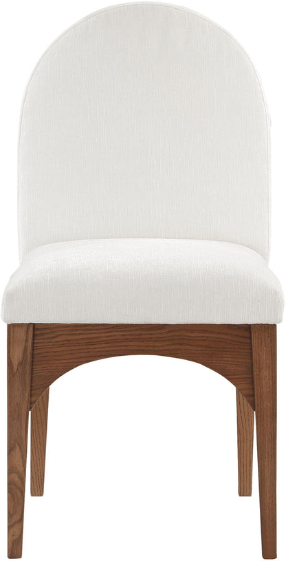 Waldorf - Chenille Dining Side Chair With Brown Legs