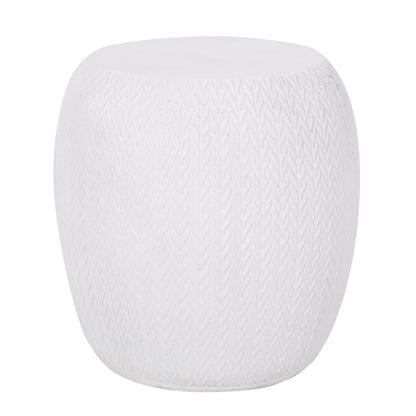 Outdoor Lightweight, Concrete Side Table - Antique White