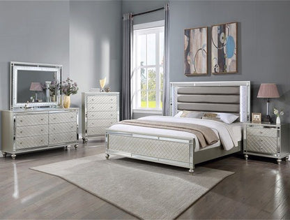 Cristian - King Upholstered Bed - Champagne