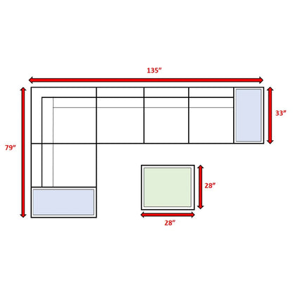 Wicker Sectional Seating Group With Cushions