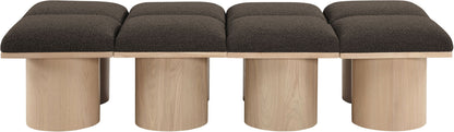 Pavilion - 8 Piece Modular Bench With Natural Base