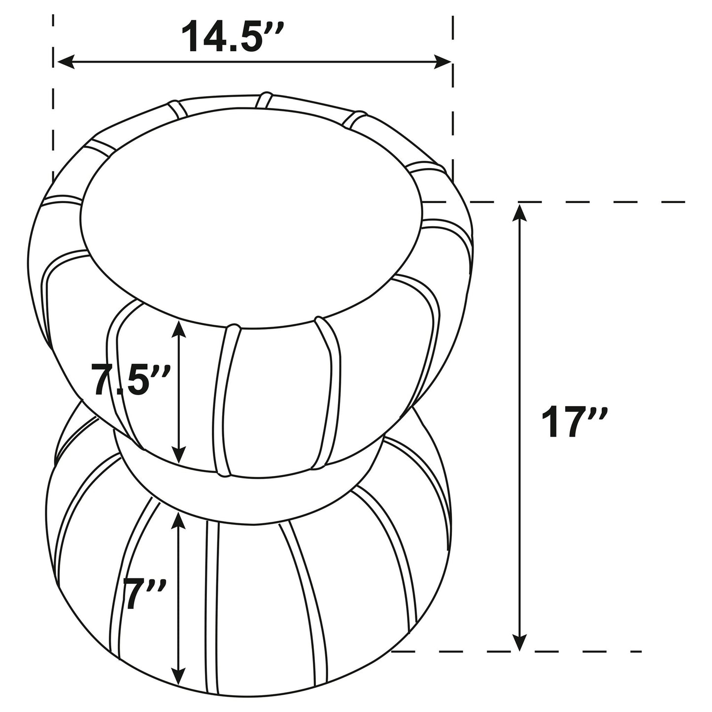 Round Upholstered Ottoman Pouf With y Soft Upholstery
