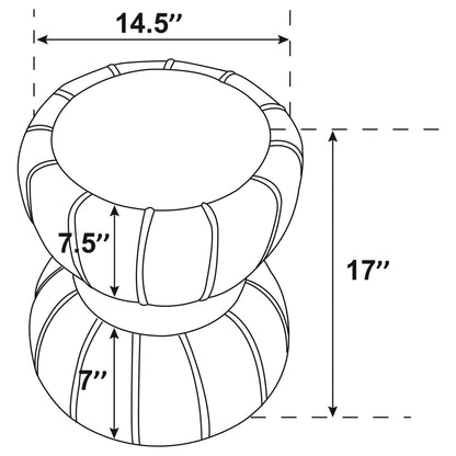 Round Upholstered Ottoman Pouf With y Soft Upholstery