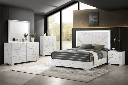 Ayla - King 5 Piece Bedroom Set - White