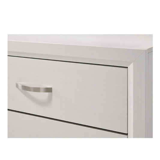 2 Drawer Nightstand With Handles Furniture For Bedroom - White