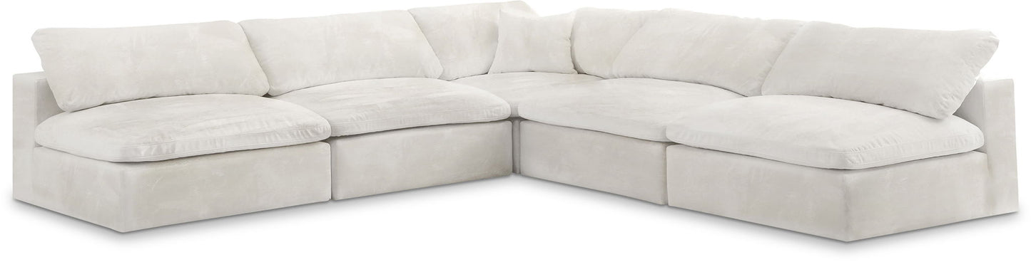 Cozy - 5 Piece Modular Corner Armless Sectional