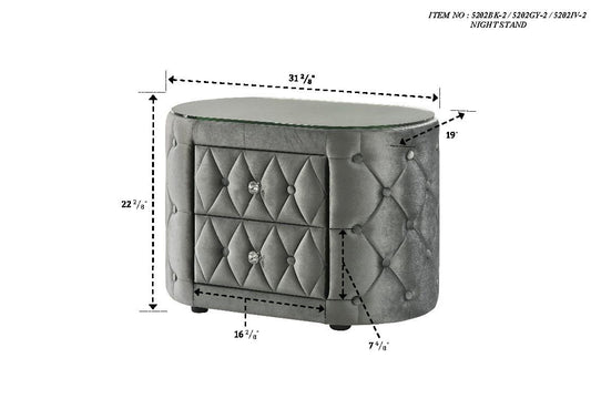 Voltare - Nightstand - Gray