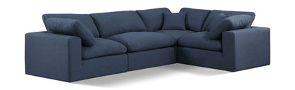 Comfy - 4 Piece Linen Fabric Modular Sectional