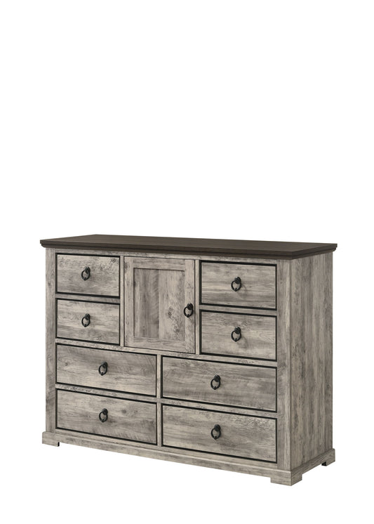 Ella-Mae - Dresser & Mirror - Gray