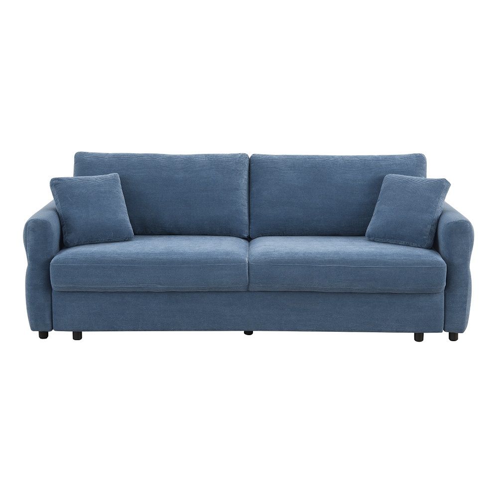 Haran - Sofa With Sleeper - Blue Fabric