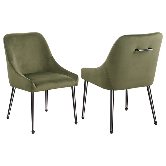 Barnay - Upholstered Dining Side Chair (Set of 2) - Olive