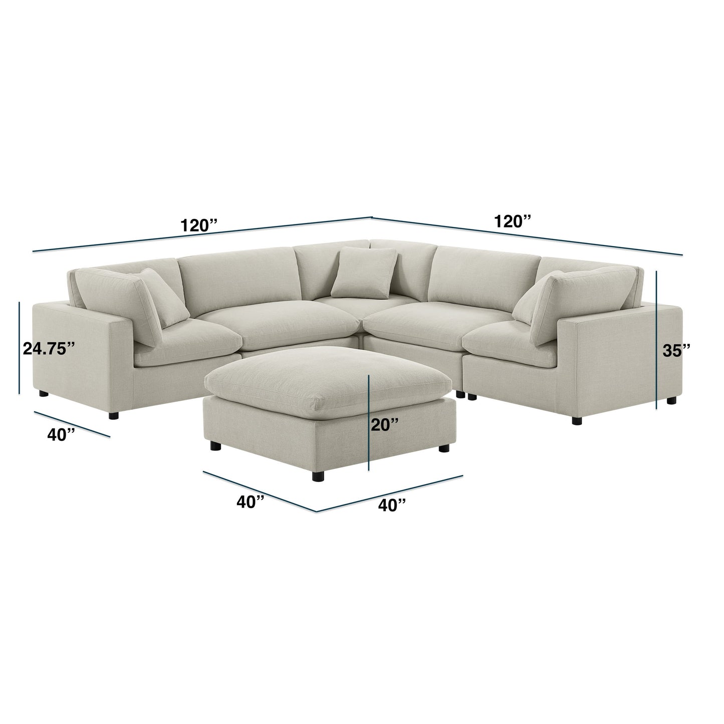 Cassandra - Sofa With Ottoman