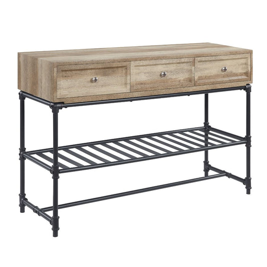Brantley II - Sofa Table - Oak & Sandy Black