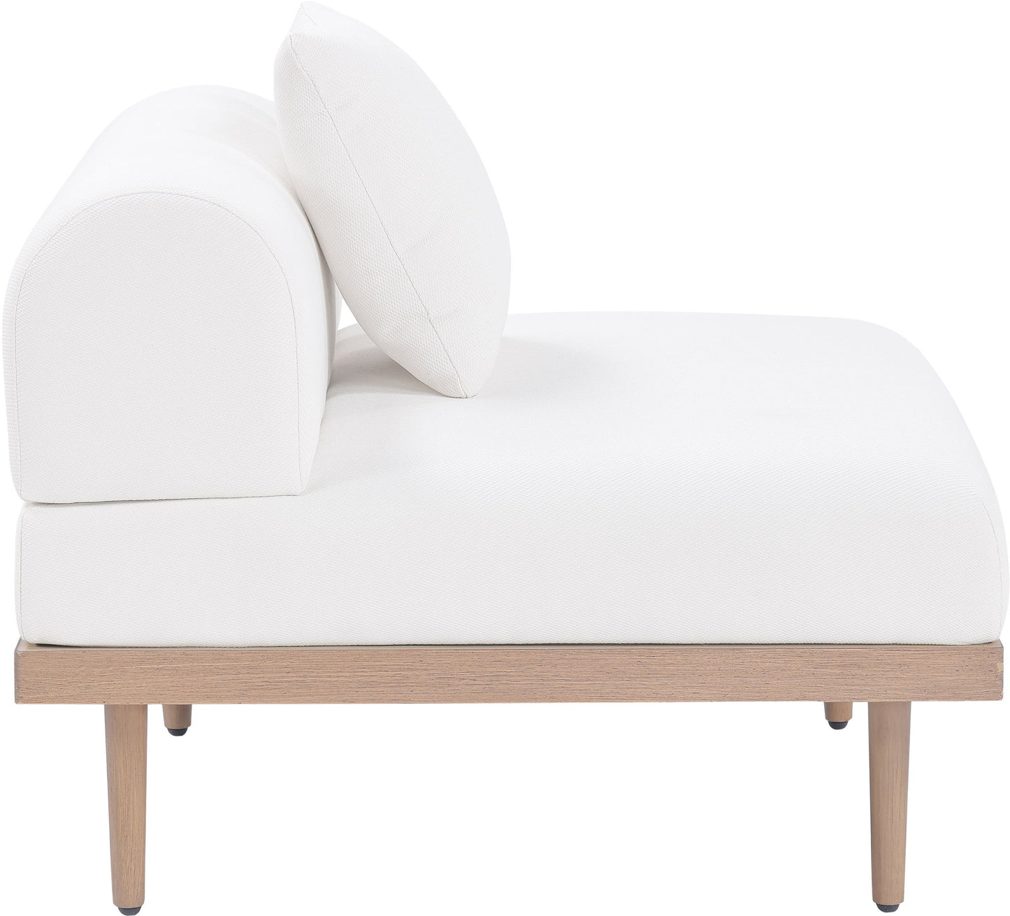 Laguna - Resilient Water Resistant Fabric Upholstered Outdoor Patio Modular Armless Chair