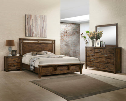 Curtis - Queen 4 Piece Bedroom Set - Dark Oak
