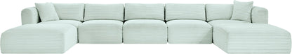 Shaggy - 7 Piece Modular Sectional With 2 Ottomans