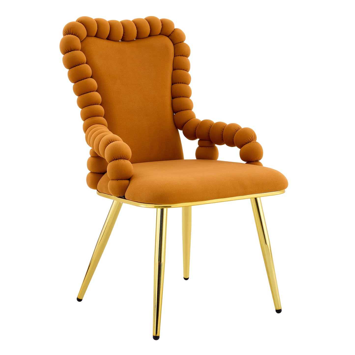 Puffy Bubble, Ball Chain Chair With Armrests For Dining Room (Set of 2)