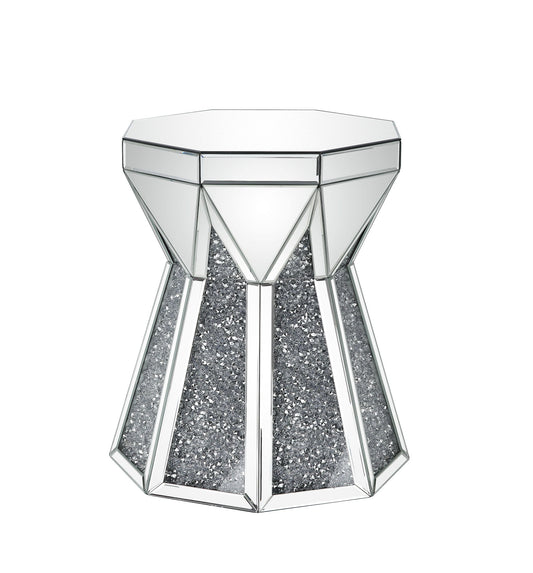 Noralie - End Table - Mirrored & Faux Diamonds