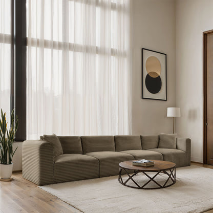 Shaggy - Fabric 4 Seat Modular Sofa