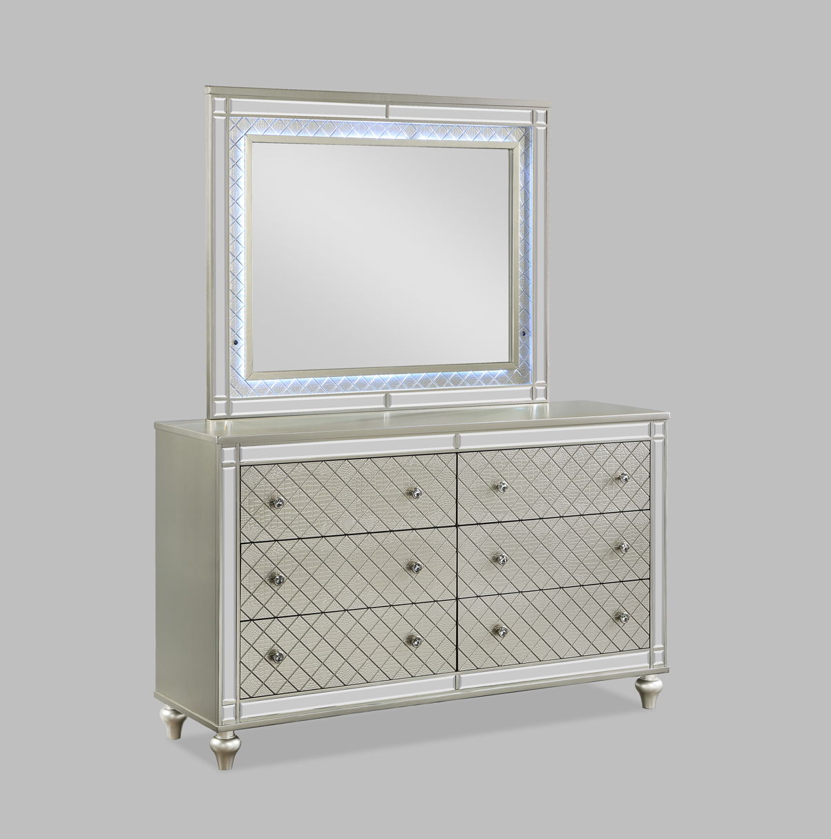 Cristian - Queen 5 Piece Bedroom Set - Champagne