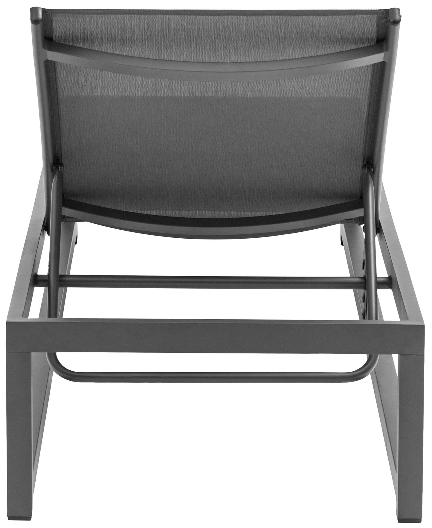 Maldives - Water Resistant Outdoor Patio Adjustable Sun Chaise Lounge Chair With Gray Base