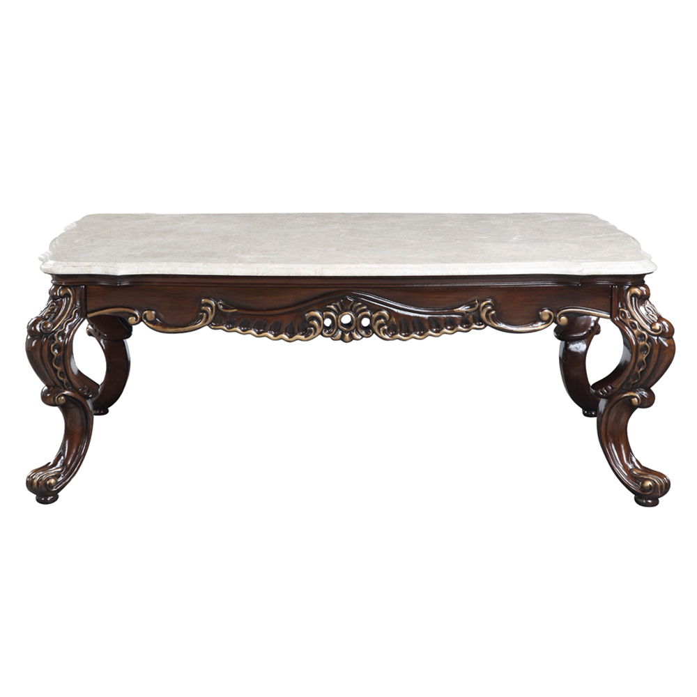 Benbek - Coffee Table - Marble & Antique Oak