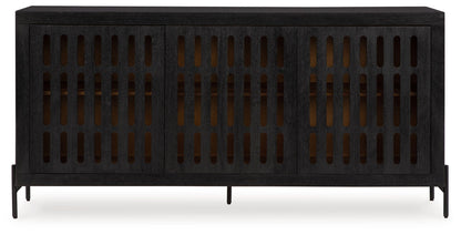 Vallisburg - Accent Cabinet - Black / Natural