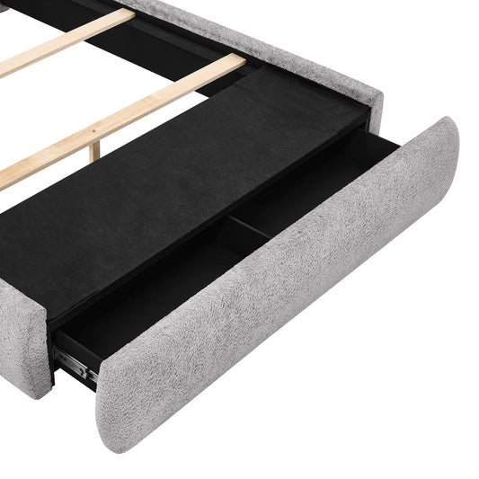 Reverie - Upholstered Queen Storage Bed - Pewter