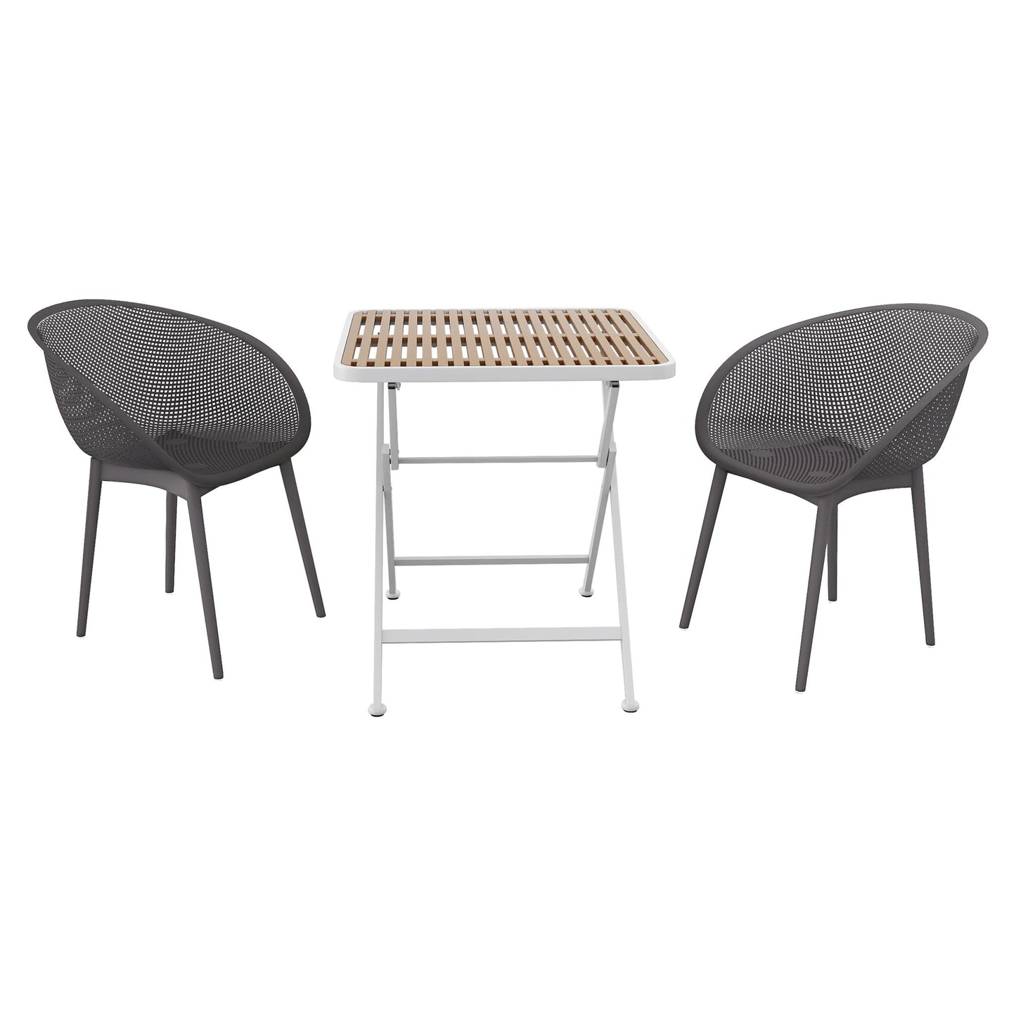 2 Pack Lounge Chair Set & Folding Square Table