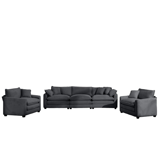 Elegant Oversized Sectional Sofa Set With Deep Seats And Flexible Layout
