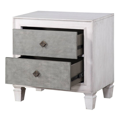 Katia - Nightstand - Rustic Gray & Weathered White