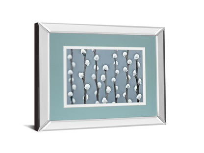 Protected By Frank Assaf - Mirror Framed Print Wall Art - Blue