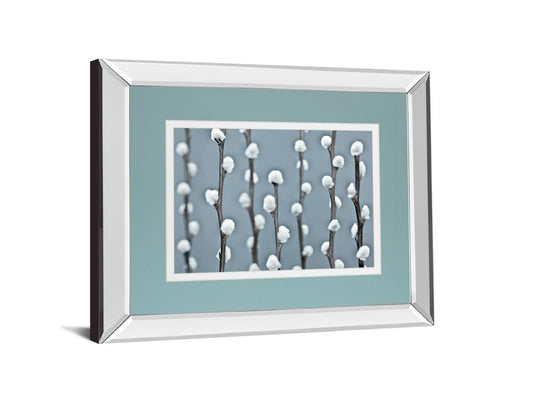 Protected By Frank Assaf - Mirror Framed Print Wall Art - Blue