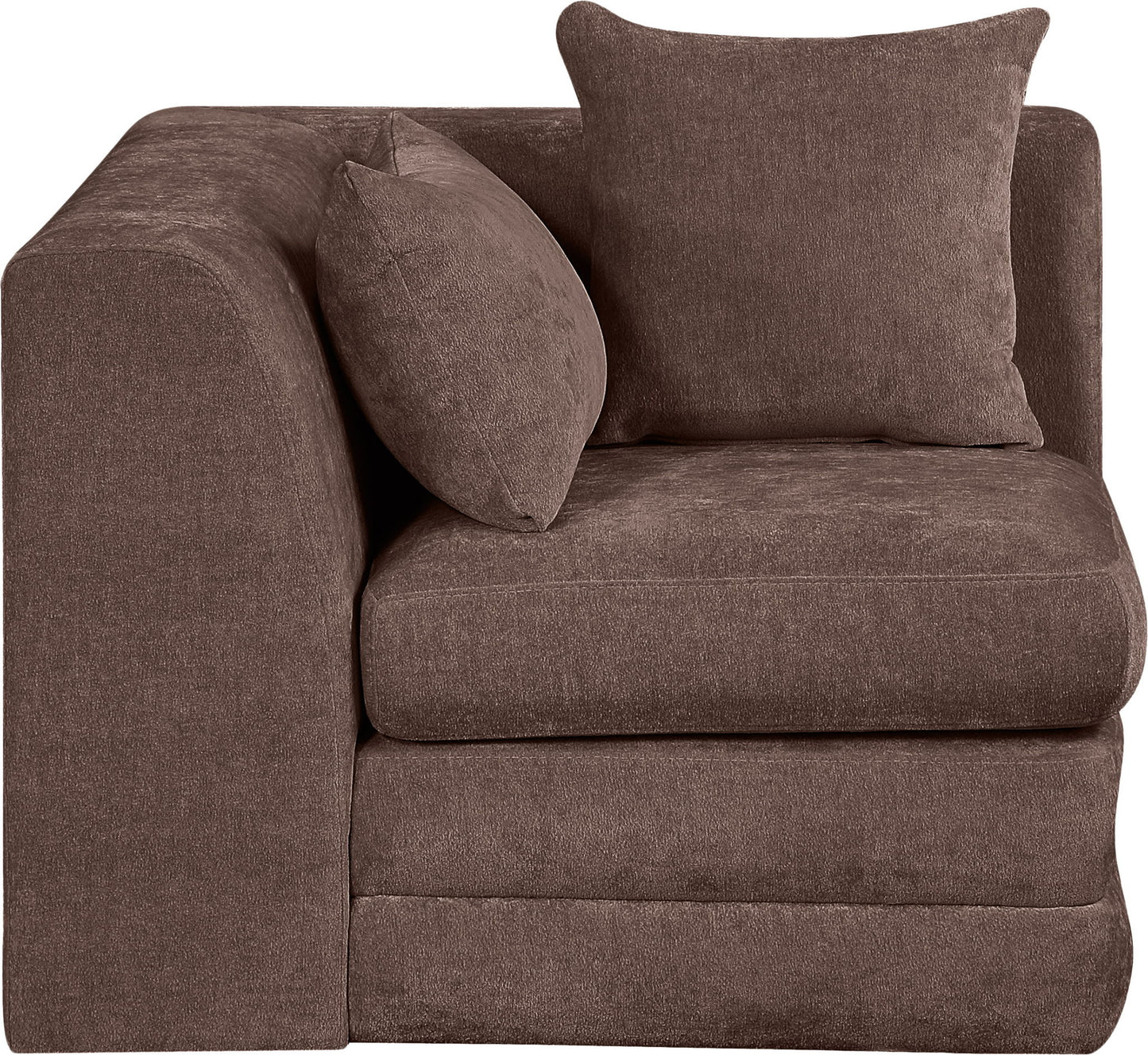 Stellar - Chenille Fabric Upholstered Modular Corner Chair