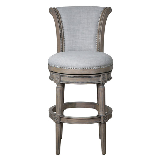 Swivel Barstool With High-Back