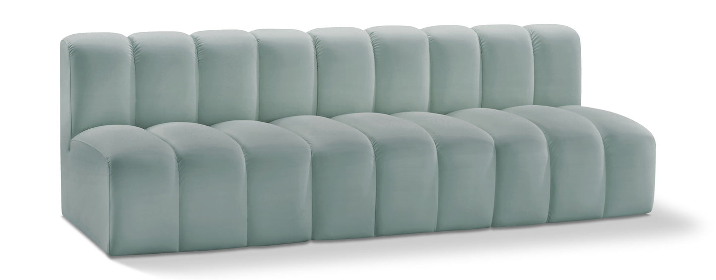 Arc - Faux Leather 3 Seats Modular Sofa