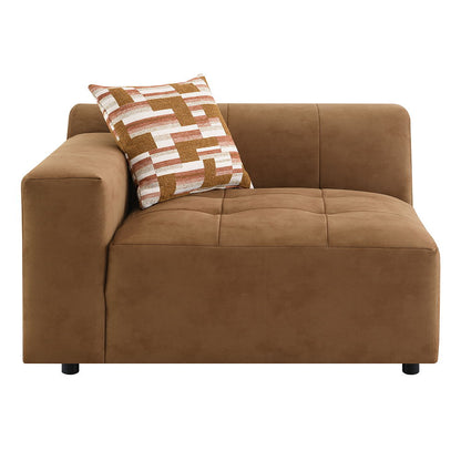 Zoey - Modular - RF Arm Chair With Pillow - Chocolate Suede